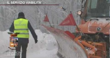 Sullo spalaneve in azione verso il Passo dei Mandrioli